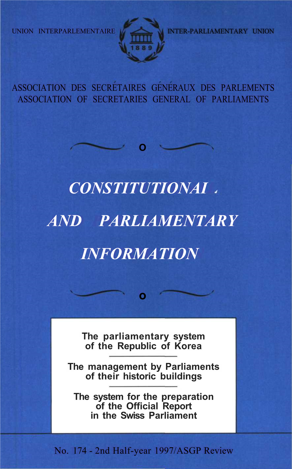 The Parliamentary System of the Republic of Korea