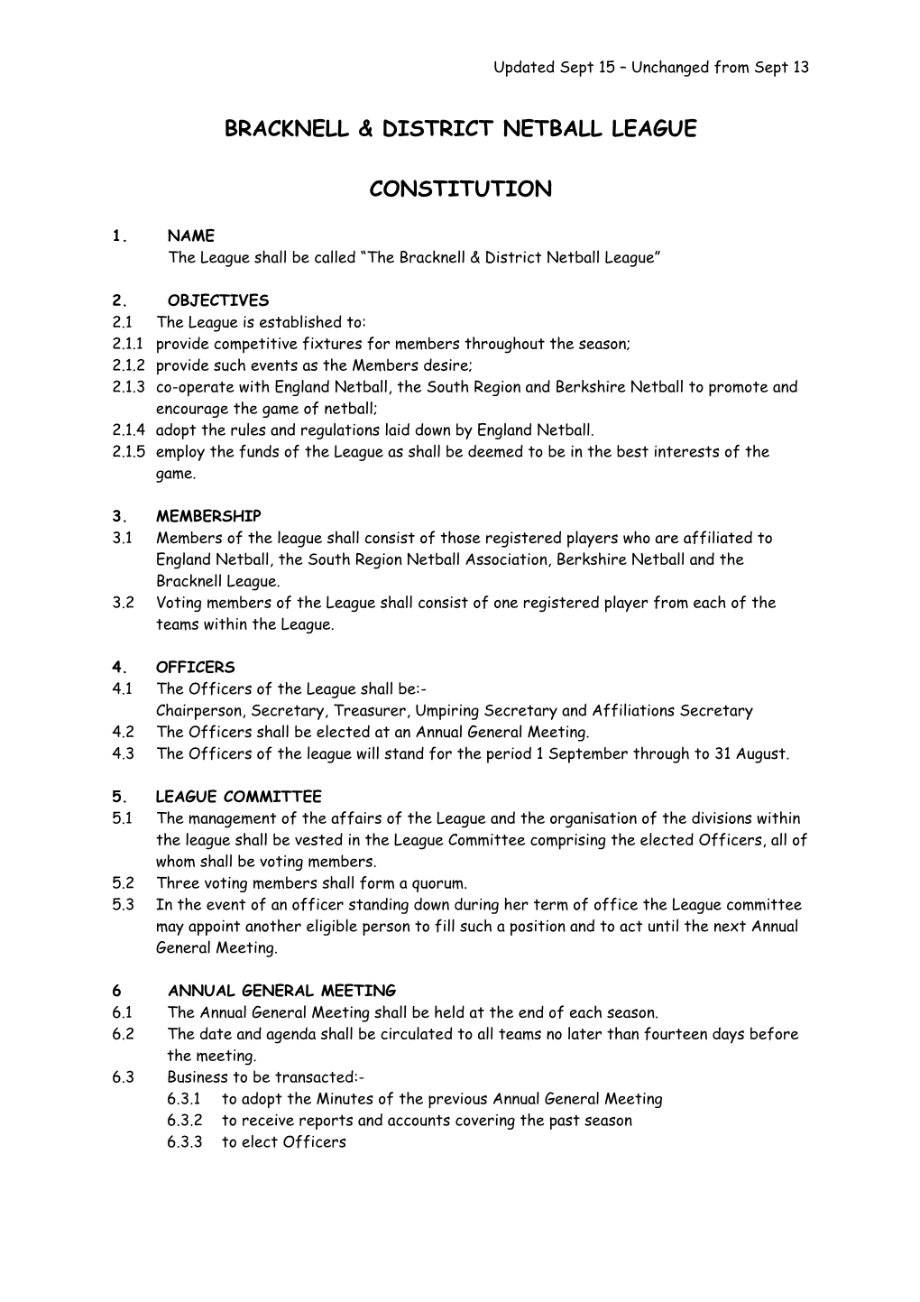 Bracknell & District Netball League