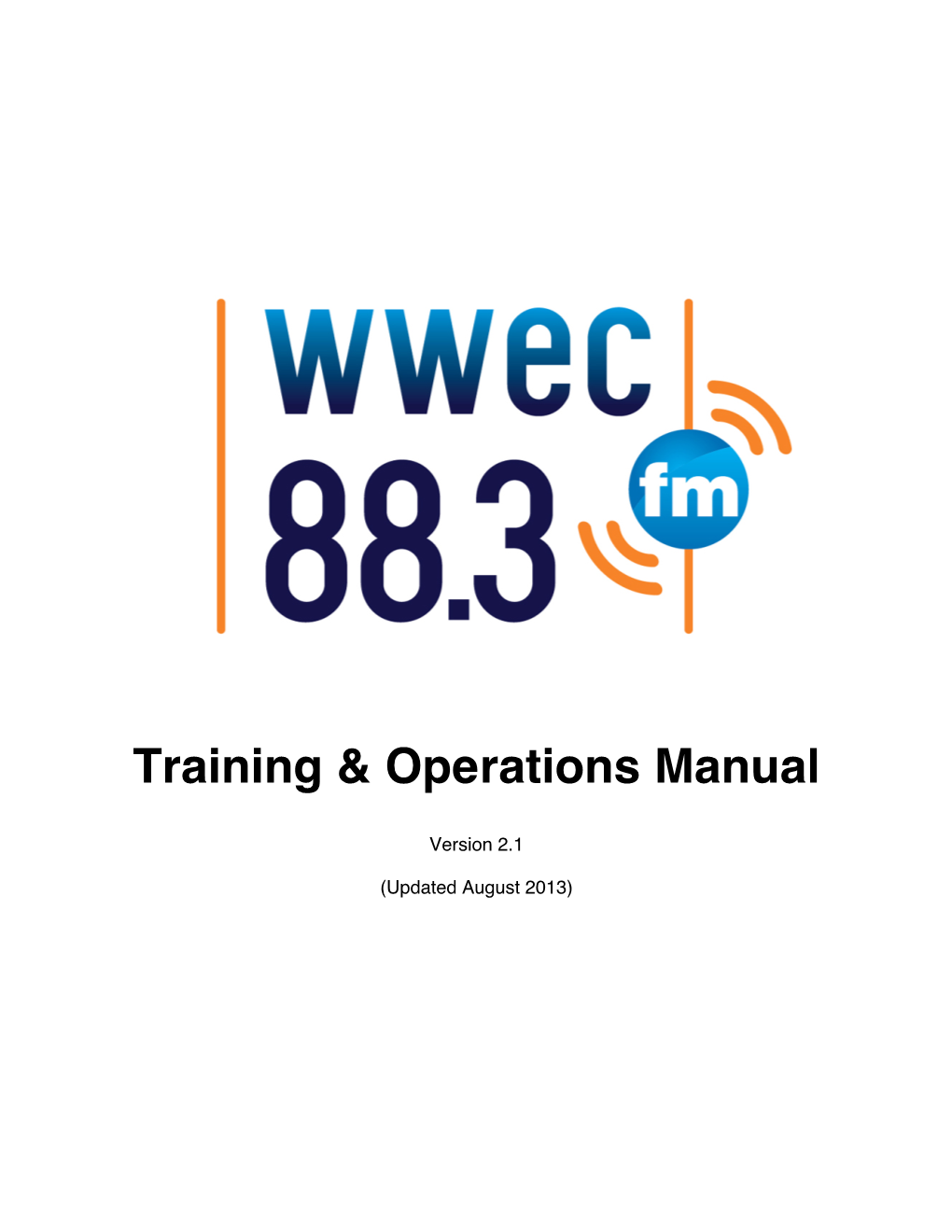 WWEC Training & Operations Manual