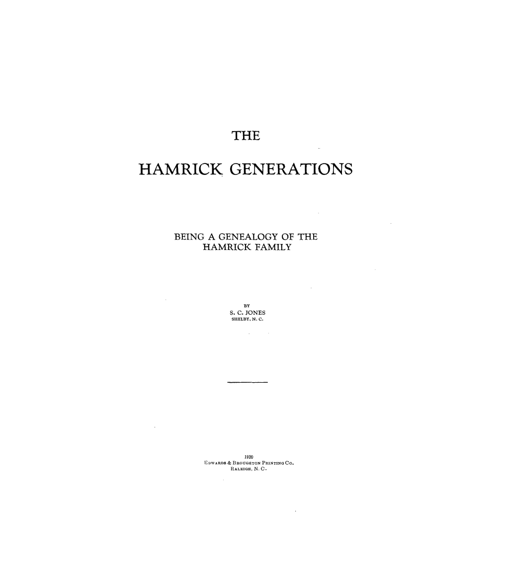Hamrick Generations