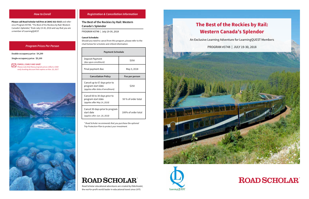 The Best of the Rockies by Rail: Western Canada's Splendor