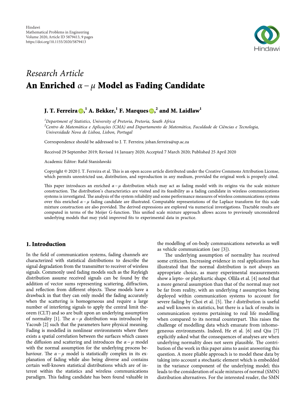 An Enriched Α− Μ Model As Fading Candidate