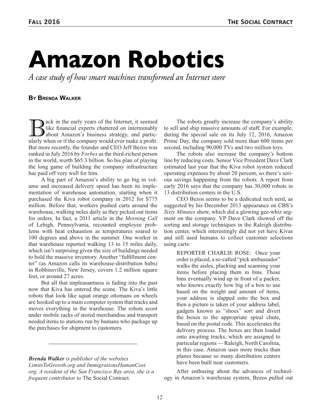 Amazon Robotics a Case Study of How Smart Machines Transformed an Internet Store
