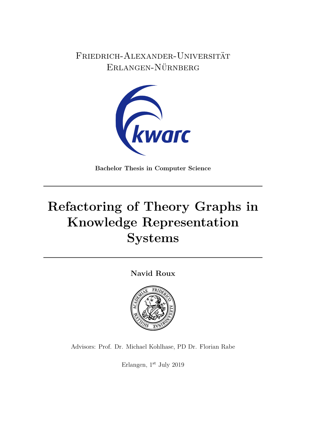 Refactoring of Theory Graphs in Knowledge Representation Systems