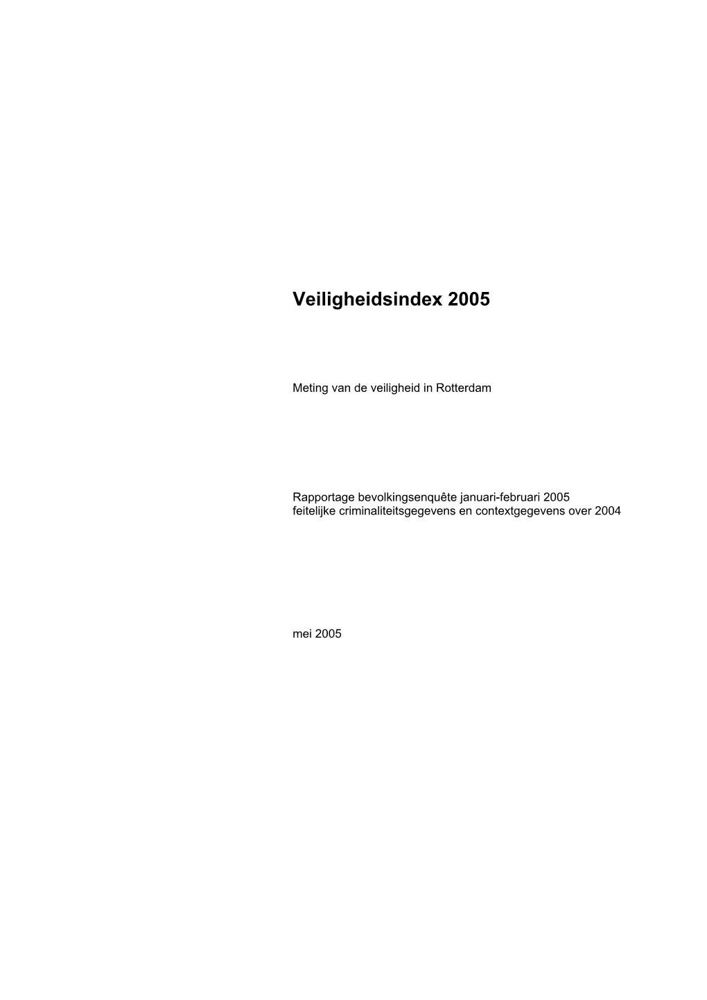 Veiligheidsindex 2005