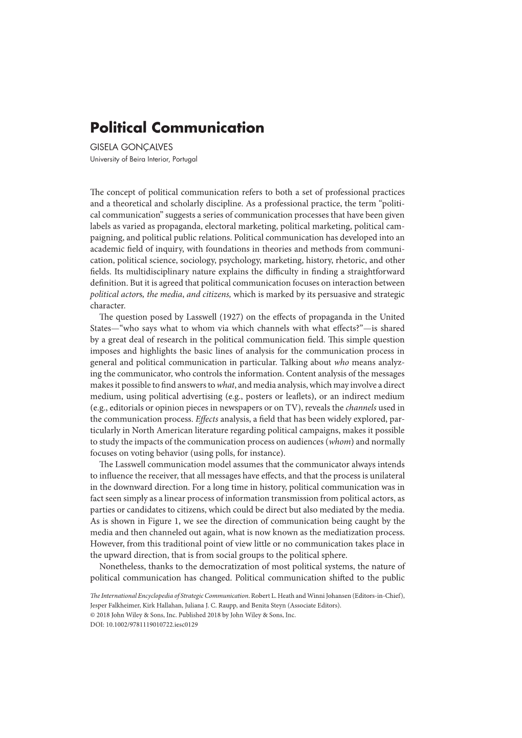 "Political Communication" In