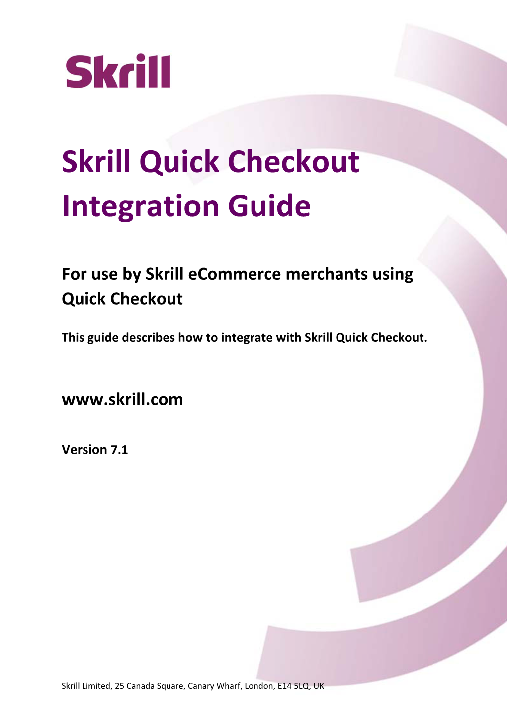 Skrill Quick Checkout Integration Guide
