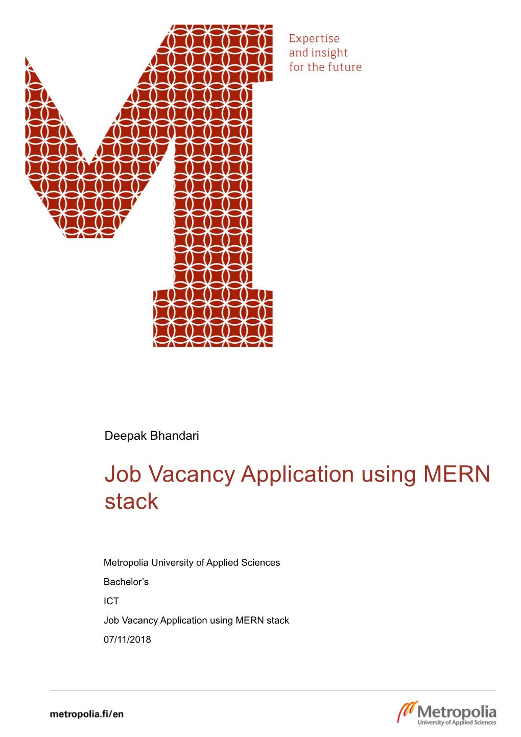 Job Vacancy Application Using MERN Stack