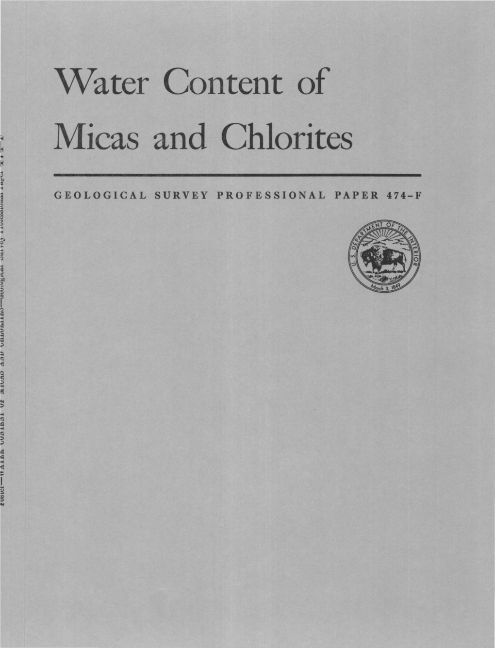 Water Content of Micas and Chlorites