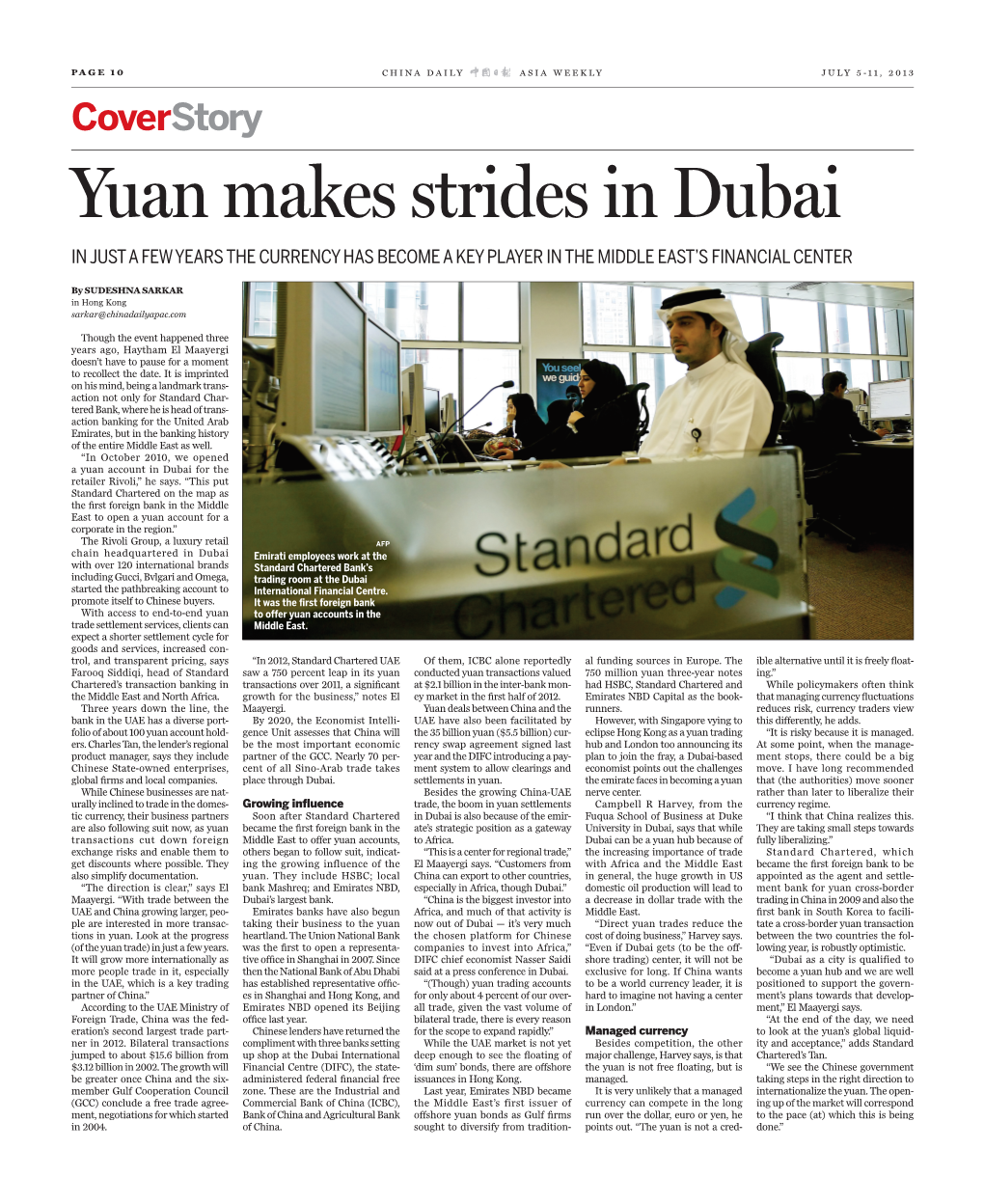 Yuan Makes Strides in Dubai