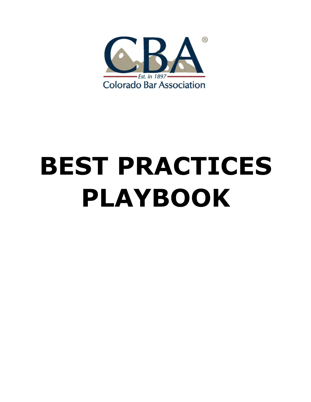 Best Practices Playbook Best Practices Playbook