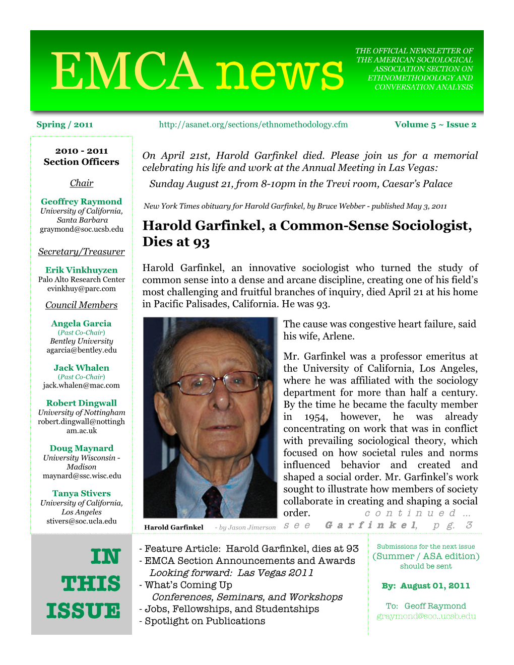 EMCA Spring 2011 Newsletter.2