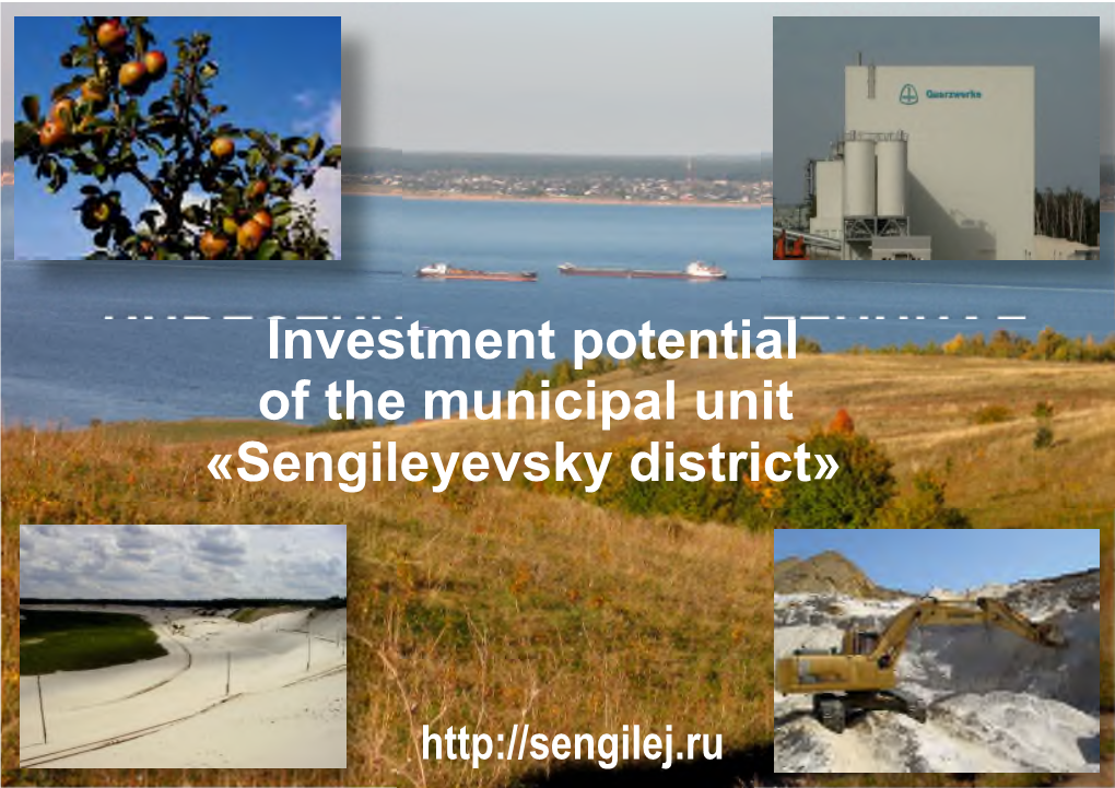 Investment Potential of the Municipal Unit «Sengileyevsky Distriдимитрct» ОВГРАД Инвестиционный Потенциал