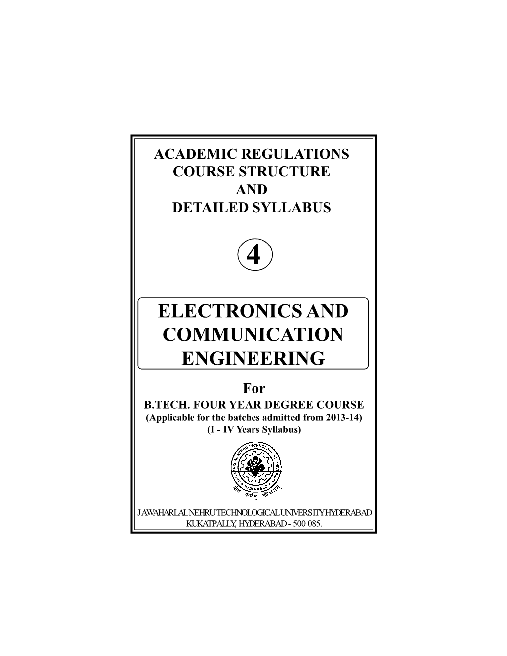 ELECTRONICS and COMMUNICATION ENGINEERING for B.TECH
