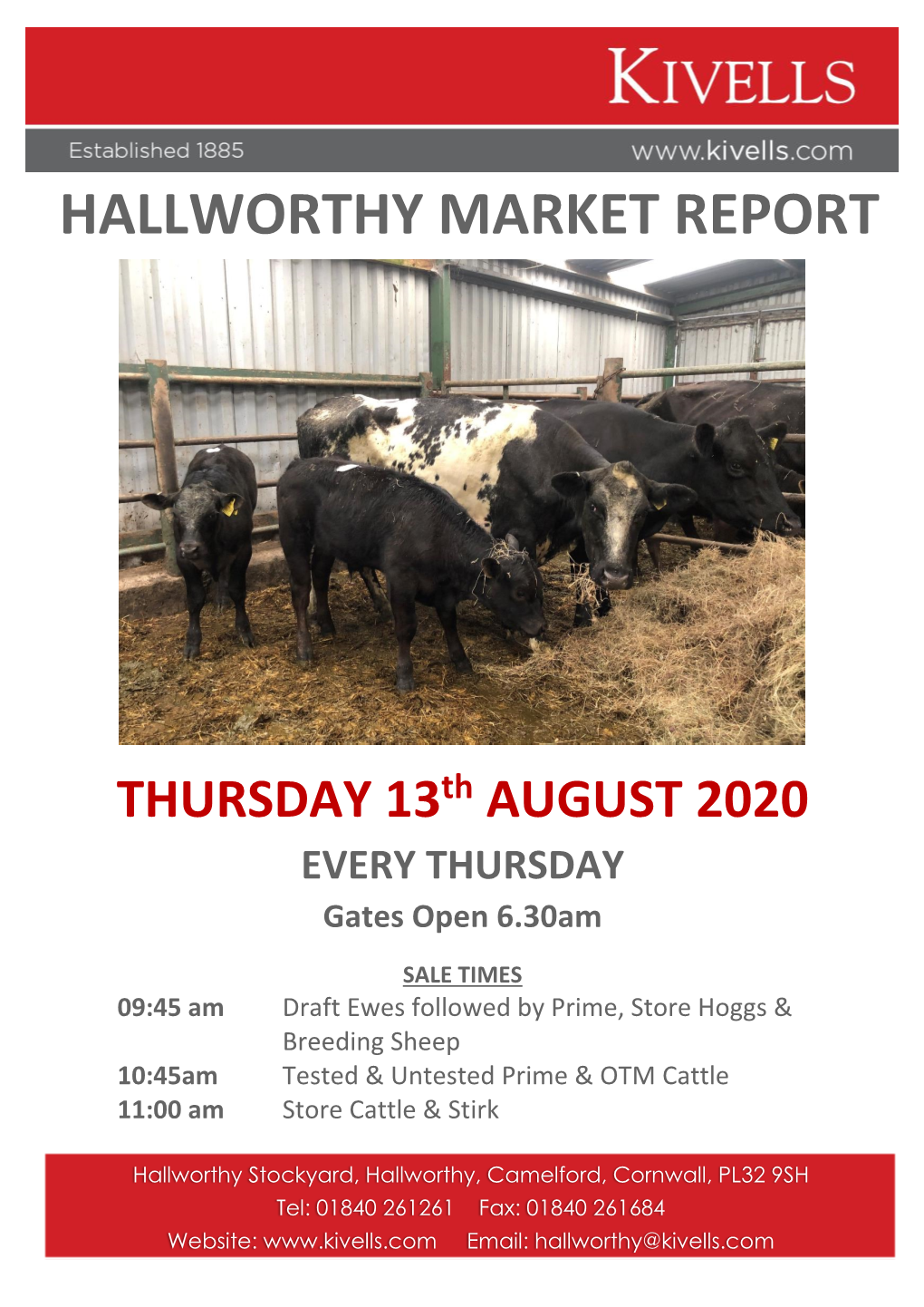 Hallworthy Market Report