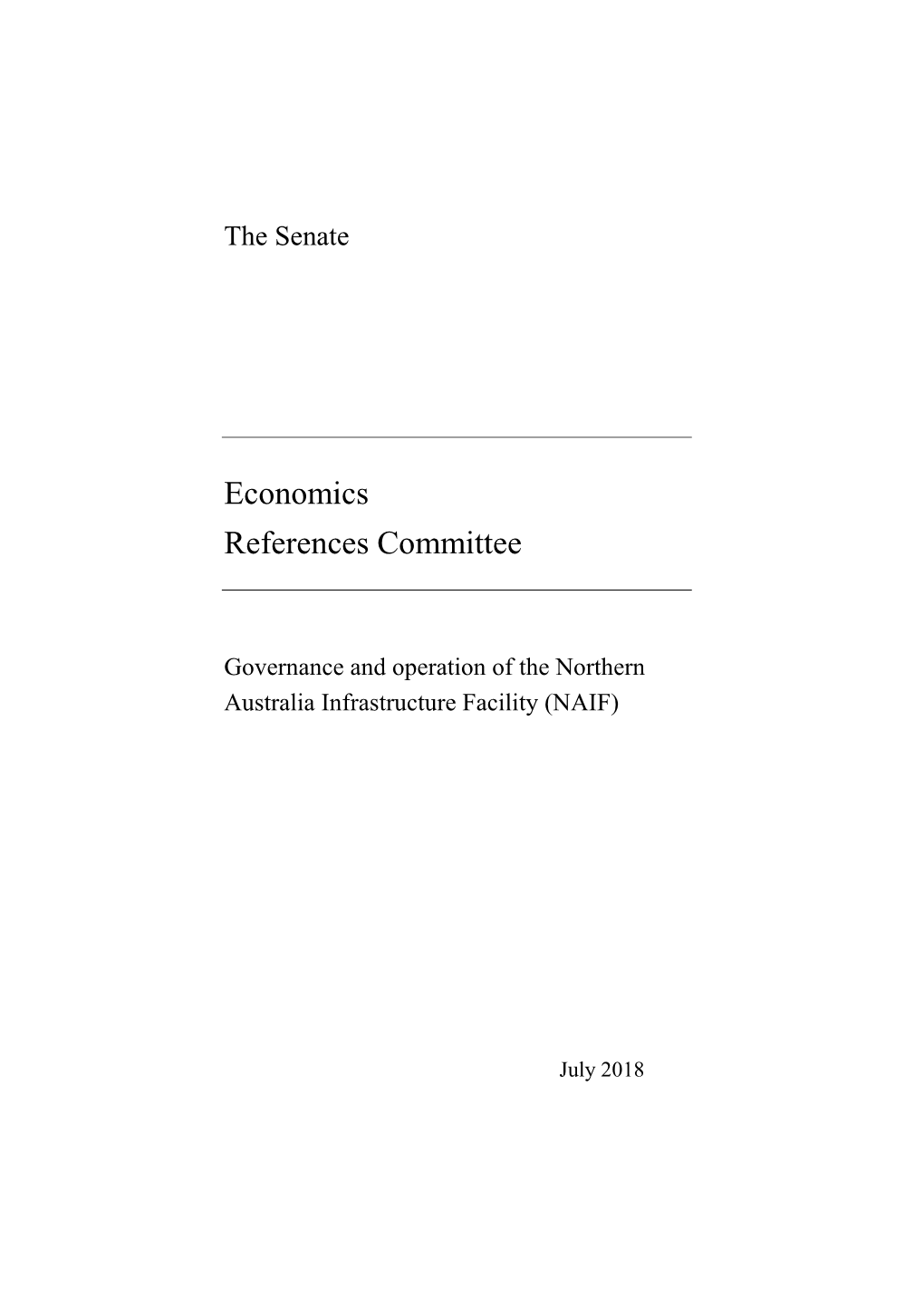 Economics References Committee