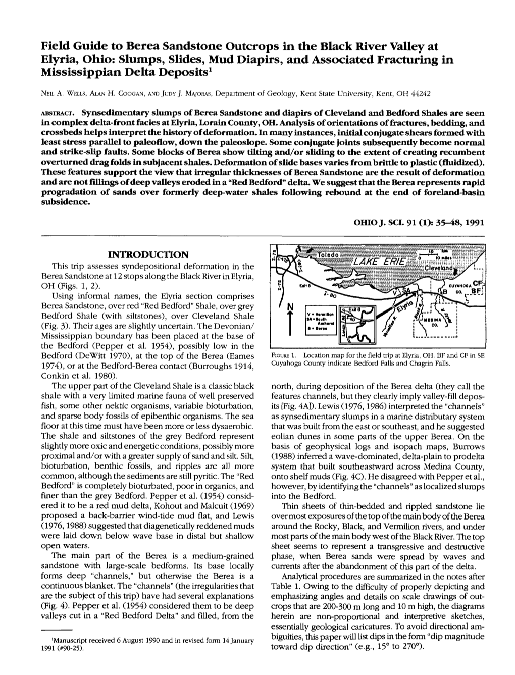 Field Guide to Berea Sandstone Outcrops in the Black River Valley