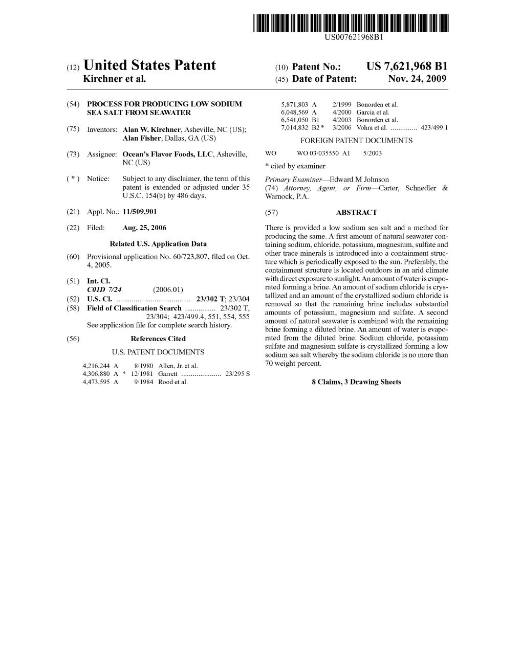 Patent N0.2 US 7621968 B1