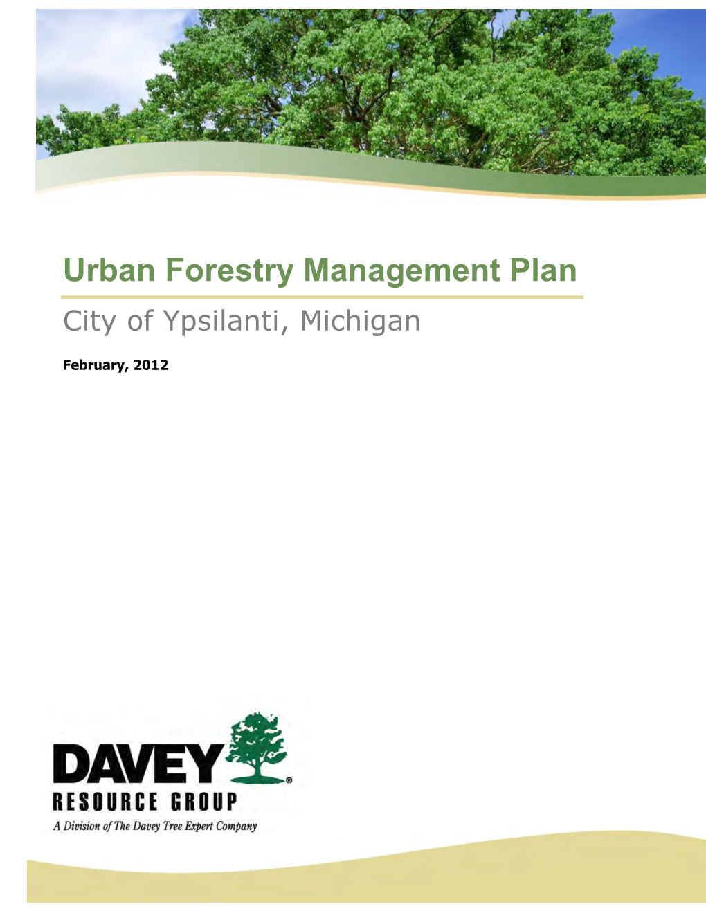 Urban Forestry Management Plan City of Ypsilanti, Michigan