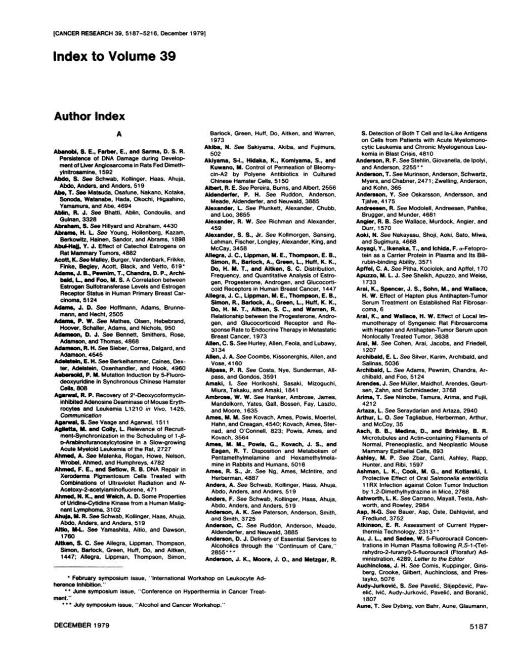 Index to Volume 39 Authorindex