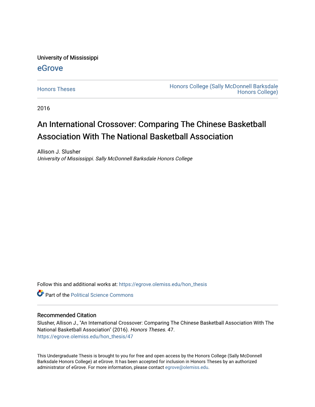 An International Crossover: Comparing the Chinese Basketball Association with the National Basketball Association