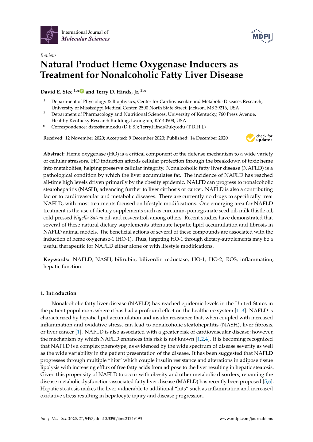 Natural Product Heme Oxygenase Inducers As Treatment for Nonalcoholic Fatty Liver Disease