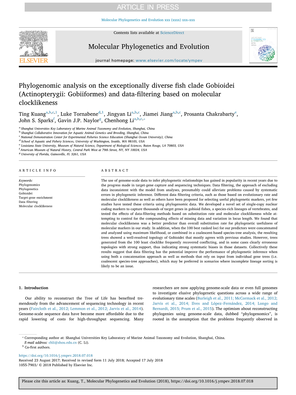 Phylogenomic Analysis on the Exceptionally Diverse Fish Clade Gobioidei