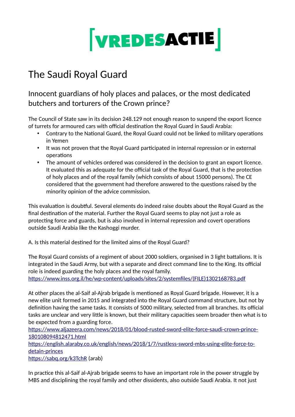 The Saudi Royal Guard