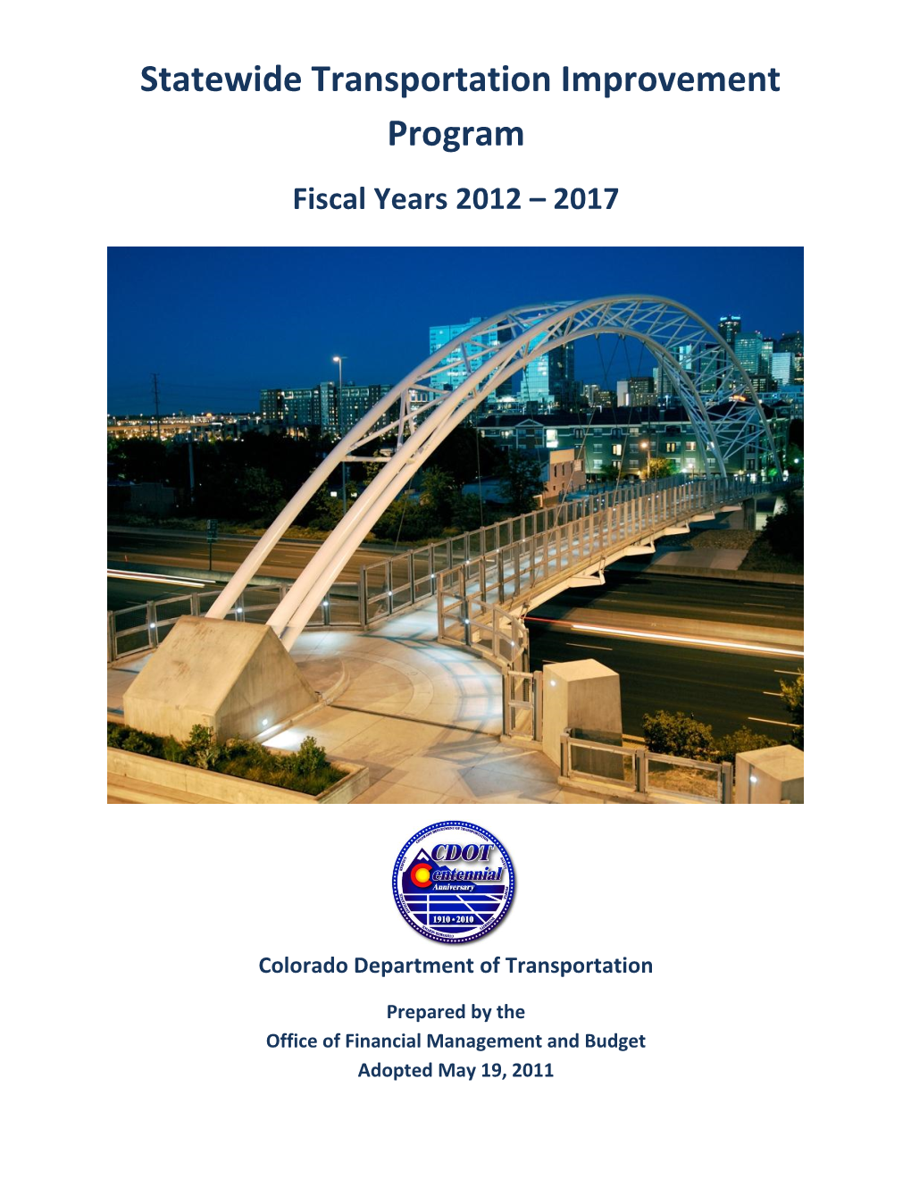 Statewide Transportation Improvement Program Fiscal Years 2012 – 2017