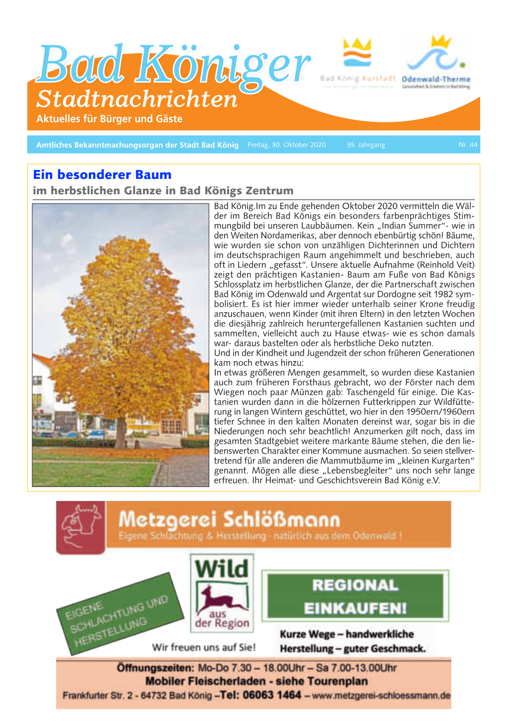 Bad Königer Stadtnachrichten Und Badeblatt 2020-44.Pdf