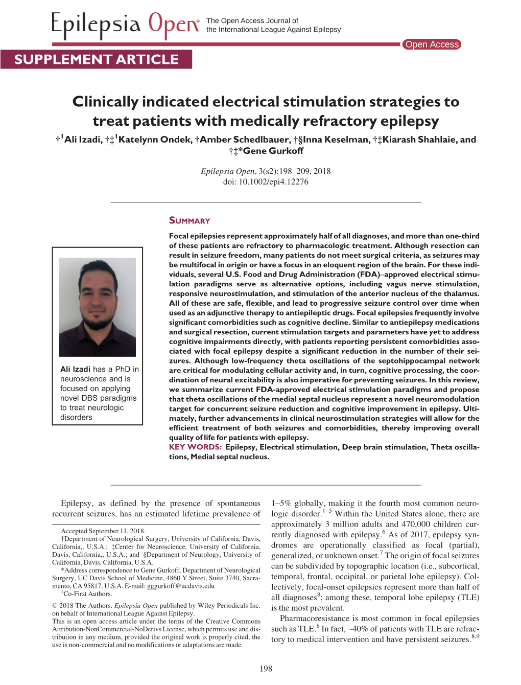 Clinically Indicated Electrical Stimulation Strategies to Treat