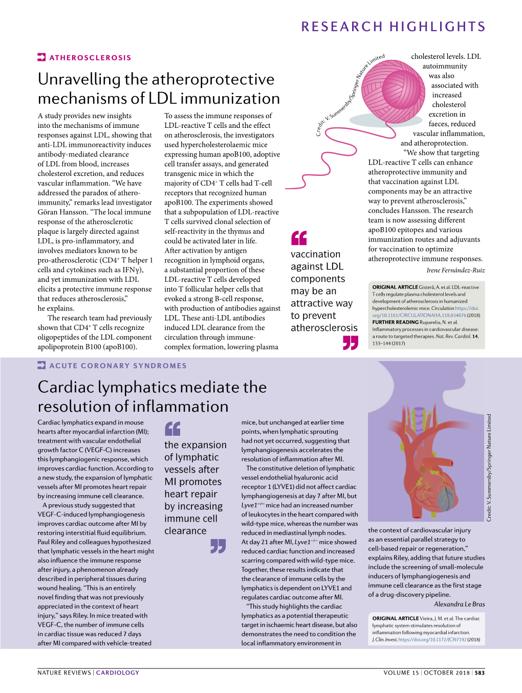 Cardiac Lymphatics Mediate the Resolution of Inflammation Unravelling the Atheroprotective Mechanisms of LDL Imm Unization