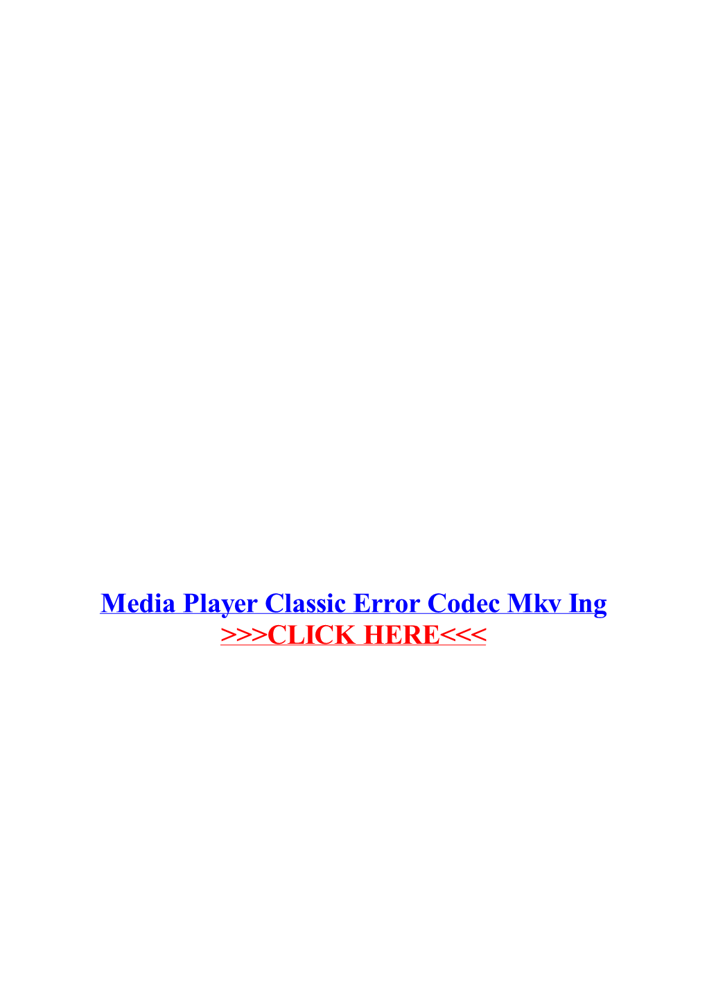 Media Player Classic Error Codec Mkv Ing.Pdf