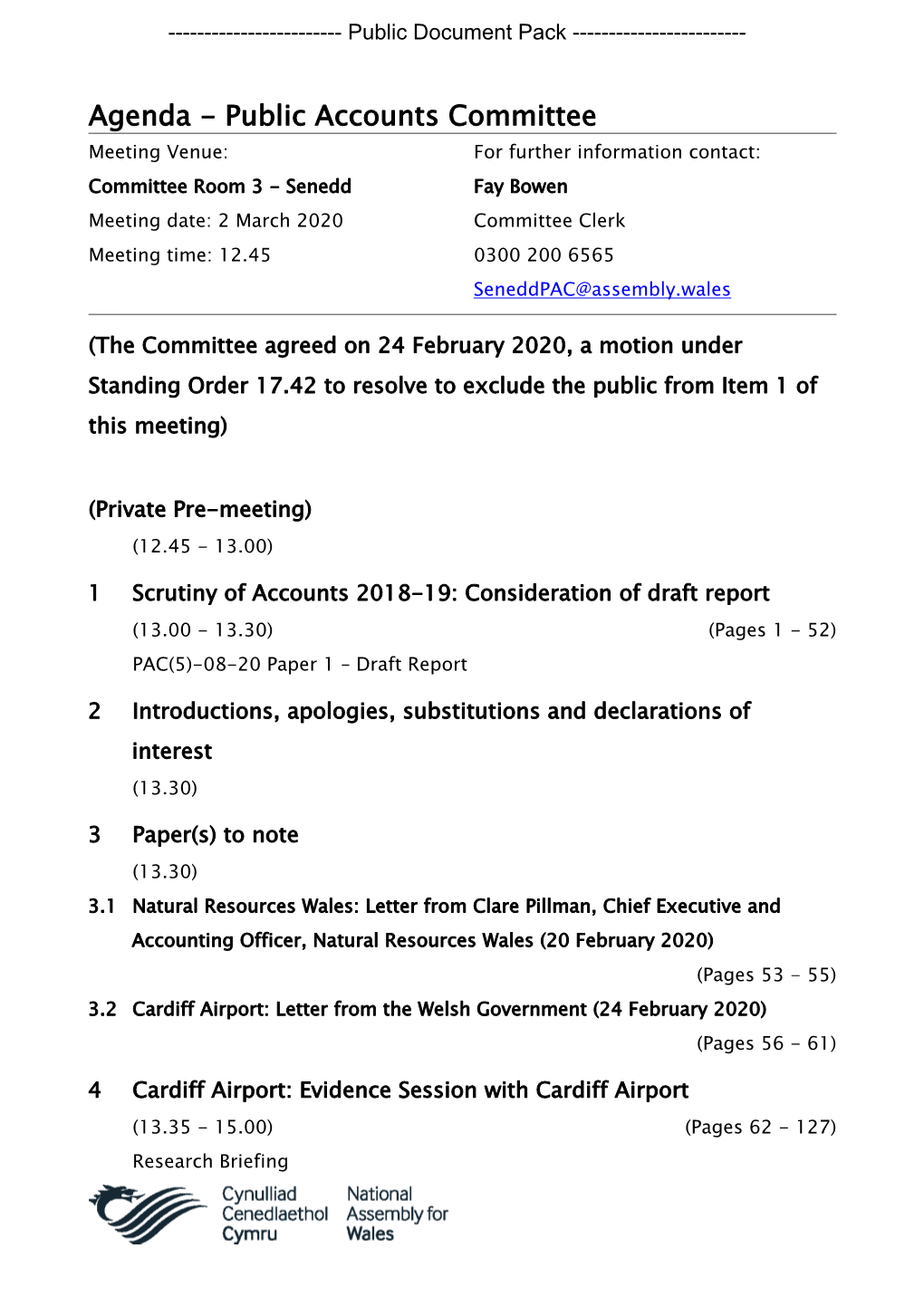 (Public Pack)Agenda Document for Public Accounts Committee, 02/03