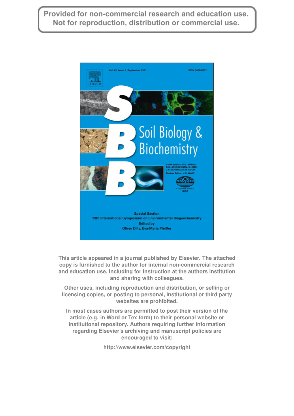 Soil Biology & Biochemistry