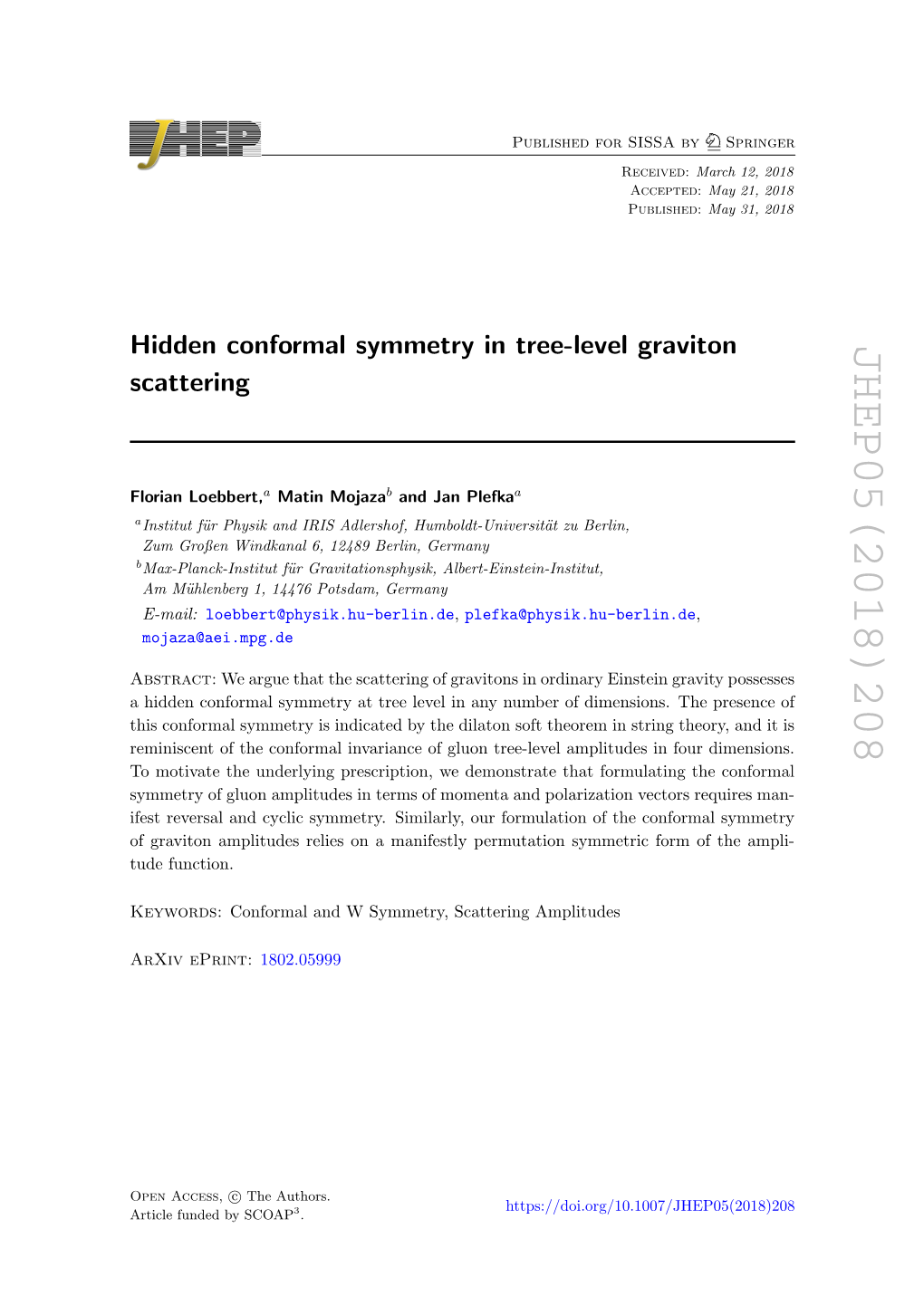 Hidden Conformal Symmetry in Tree-Level Graviton Scattering