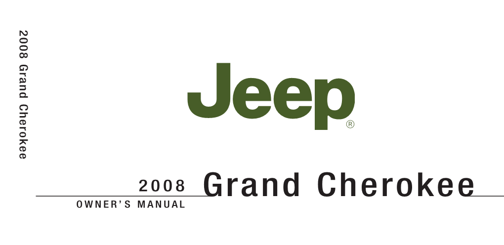 2008 WK Jeep Grand Cherokee Owner Manual