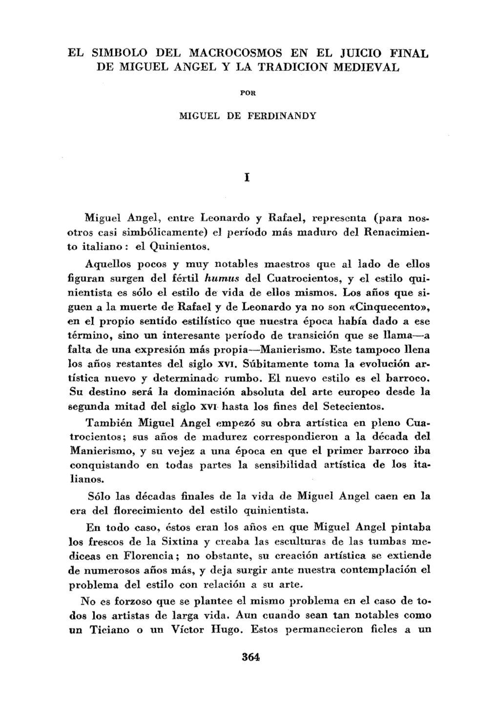 El Símbolo Del Macrocosmos En El Juicio Final De Miguel Ángel Y La Tradición Medieval