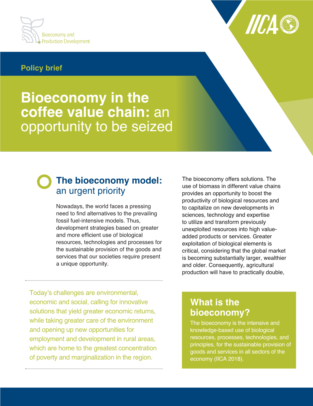 Bioeconomy in the Coffee Value Chain: an Opportunity to Be Seized