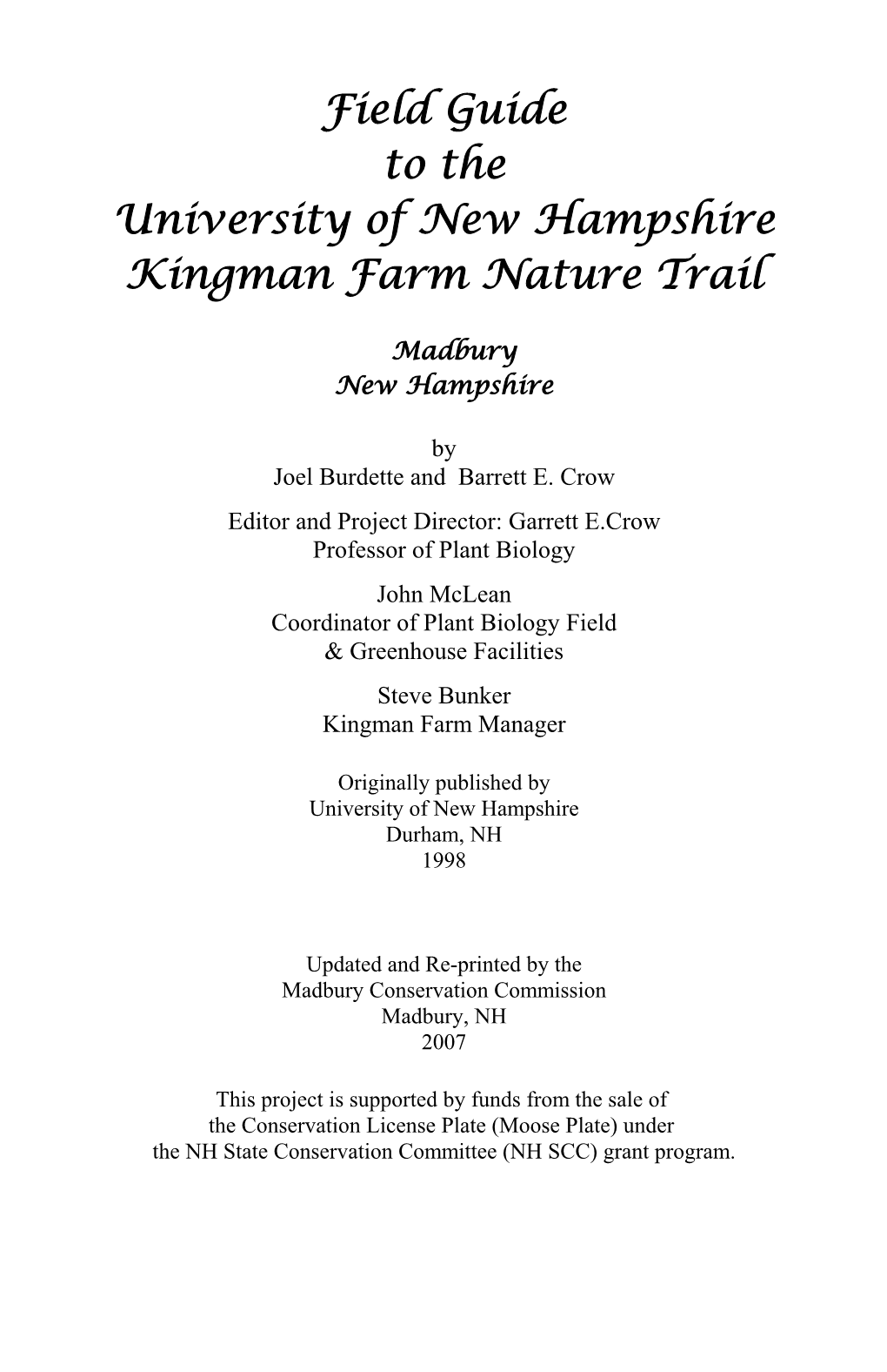 Nature Trail Guide