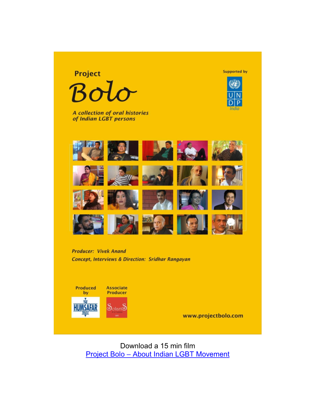 Project Bolo – About Indian LGBT Movement Project Bolo