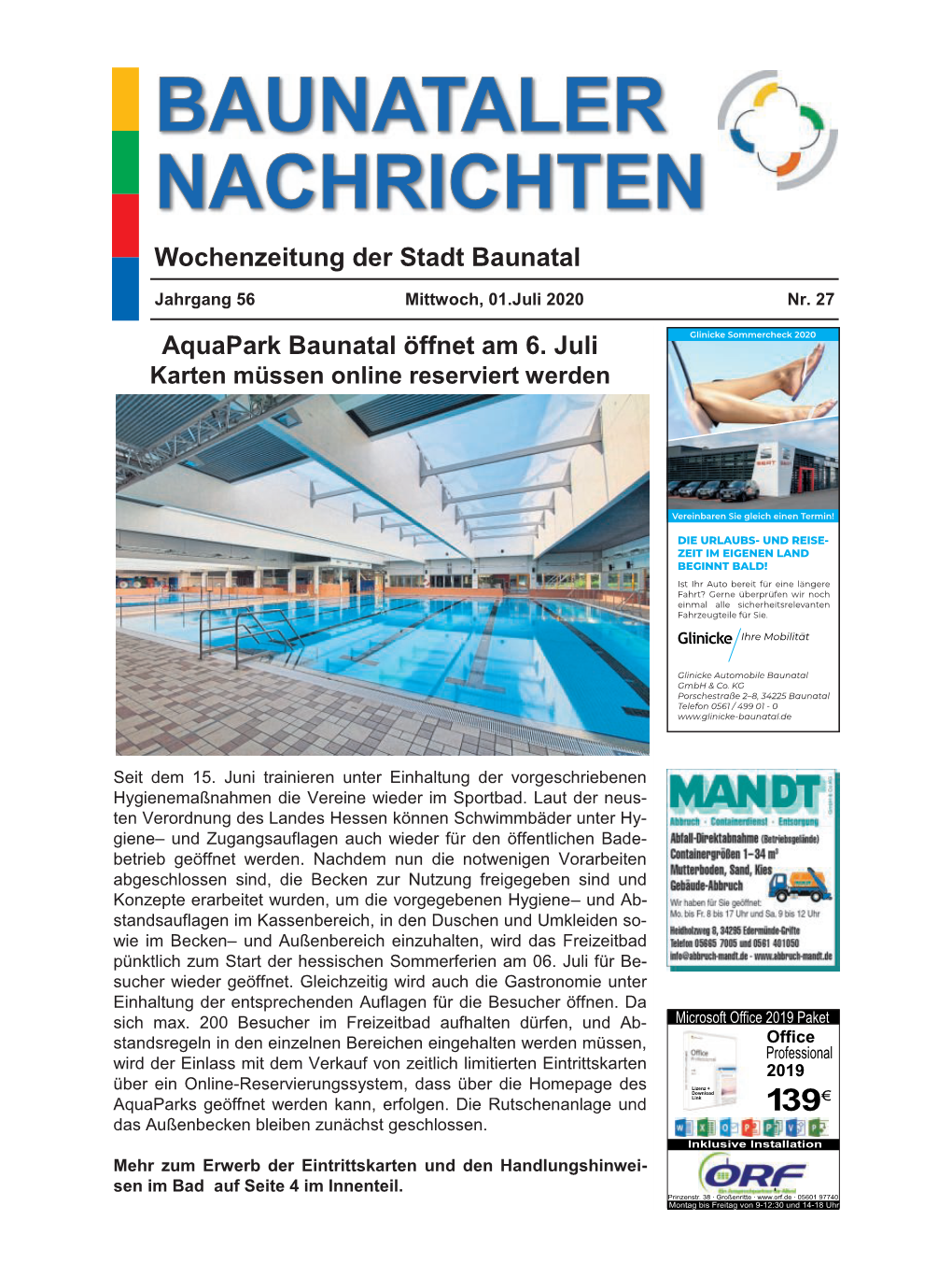 Wochenzeitung Der Stadt Baunatal