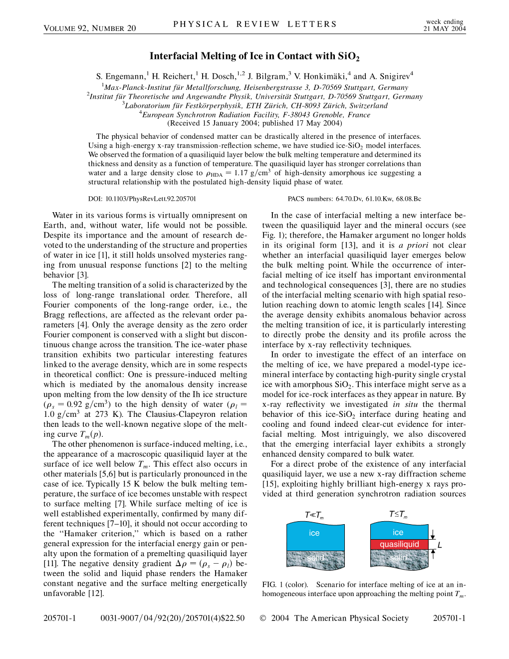 Interfacial Melting of Ice in Contact with Sio2