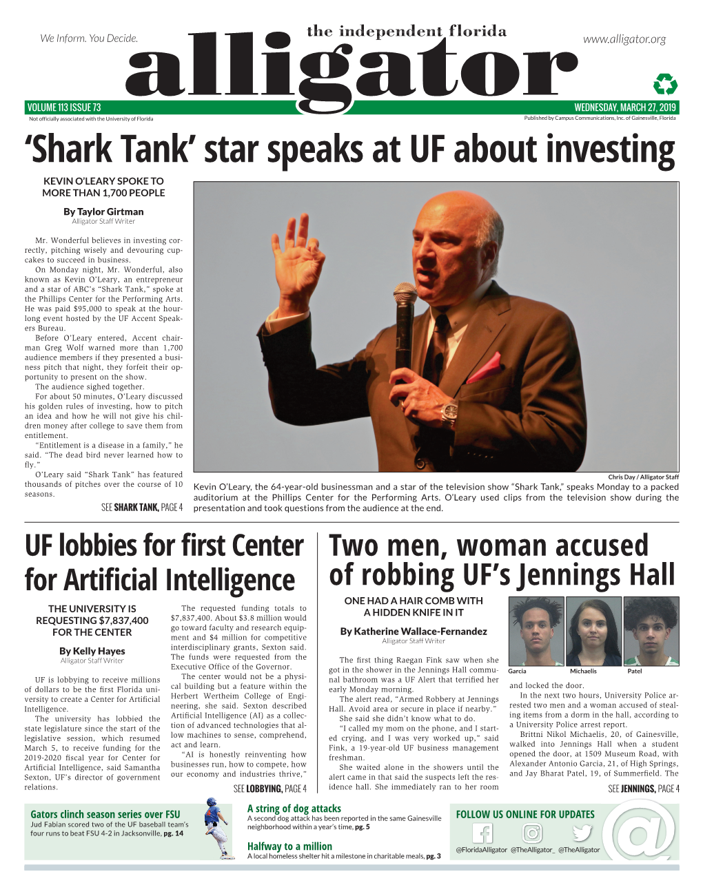 'Shark Tank' Star Speaks at UF About Investing