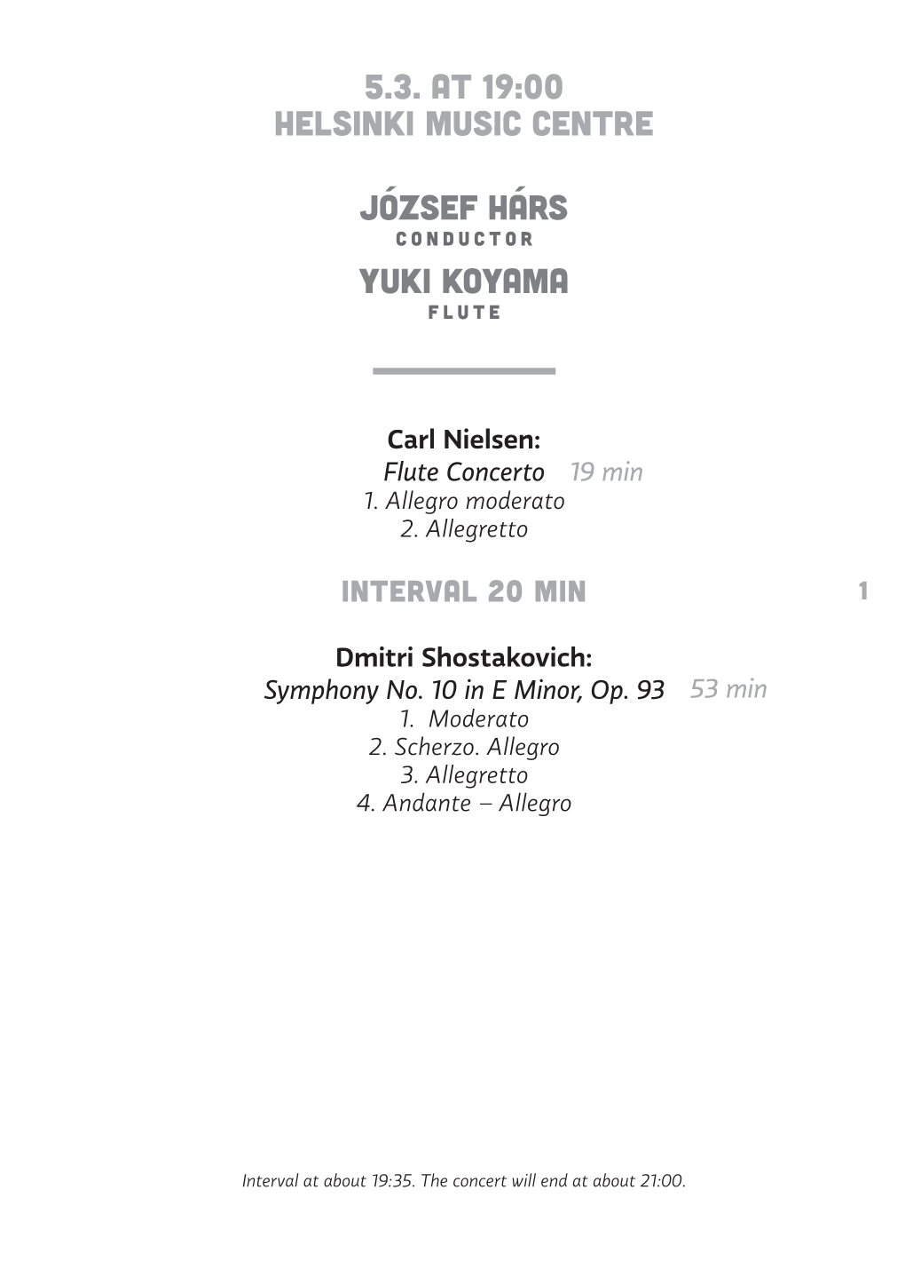 Concert Programme