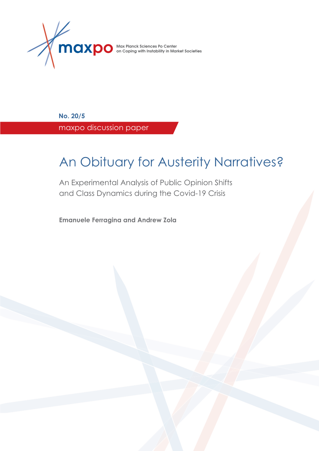 An Obituary for Austerity Narratives?