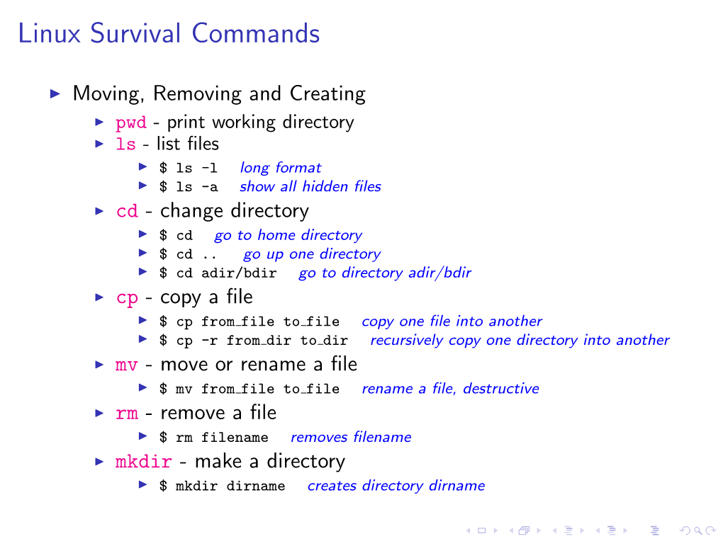 Linux Survival Commands
