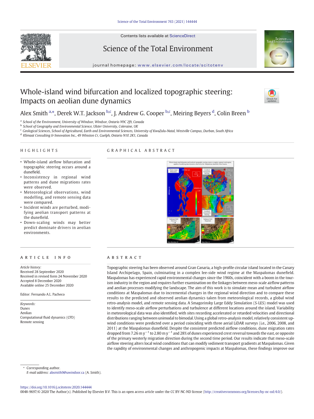 Whole-Island Wind Bifurcation and Localized Topographic Steering: Impacts on Aeolian Dune Dynamics