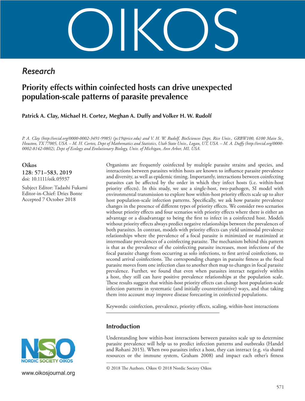 Priority Effects Within Coinfected Hosts Can Drive Unexpected Population-Scale Patterns of Parasite Prevalence