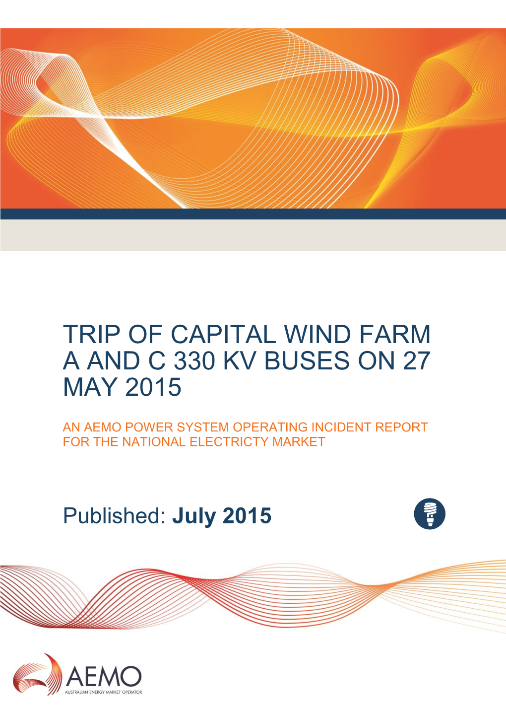 Trip of Capital Wind Farm a and C 330 Kv Buses on 27 May 2015